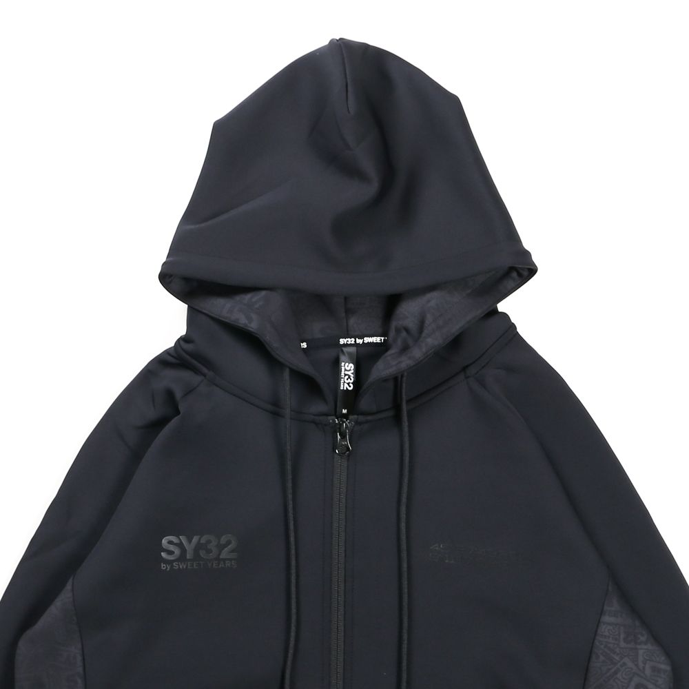 DOUBLE KNIT EMBOSS LOGO ZIP HOODIE / ジップアップ フーディー / 12561
