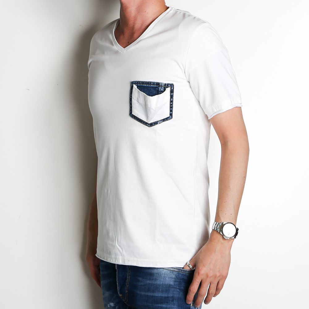 denim pocket-T / デニムポケット カットオフTシャツ / 7943 lj91t
