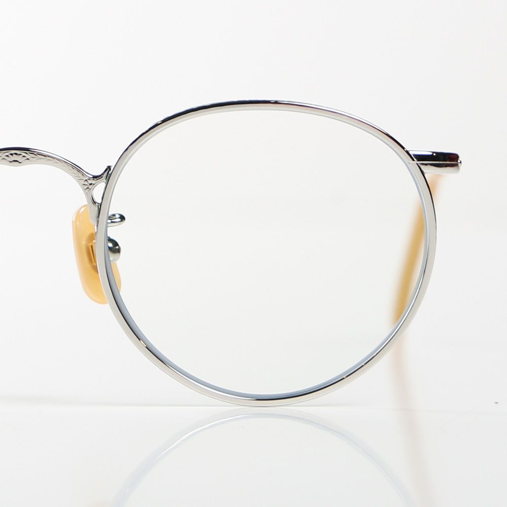 CALEE - VINTAGE TYPE CIRCLE METAL GLASSES - Silver/Clear / サングラス /  CL-24SS003G | chemical conbination