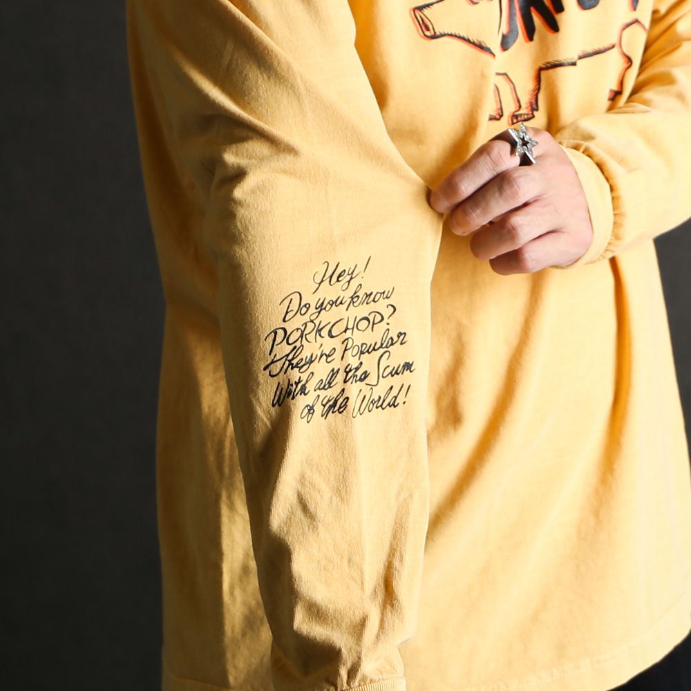 SCUM PORK L/S TEE - MUSTARD / ロングスリーブTシャツ