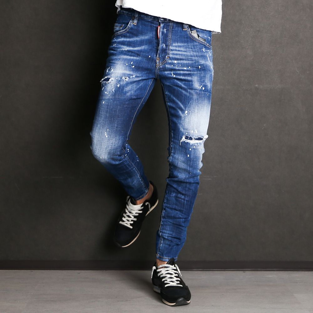 DSQUARED2 SKATER JEAN 48 スケーターダメージデニム-