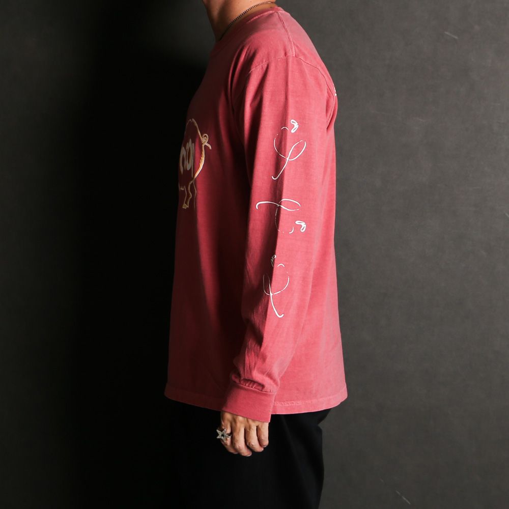 SCUM PORK L/S TEE - CRIMSON RED / ロングスリーブTシャツ