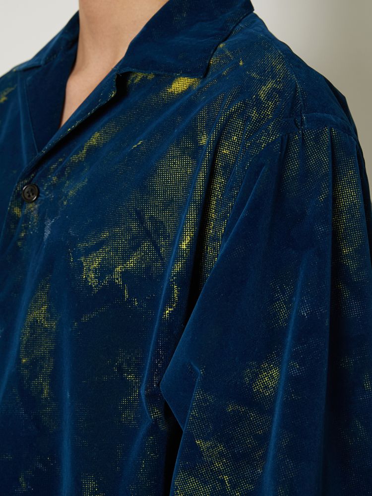 "FLOCKY + PIGMENT PRINT" SHIRTS / ミリタリーシャツ / TA23AW-SH027