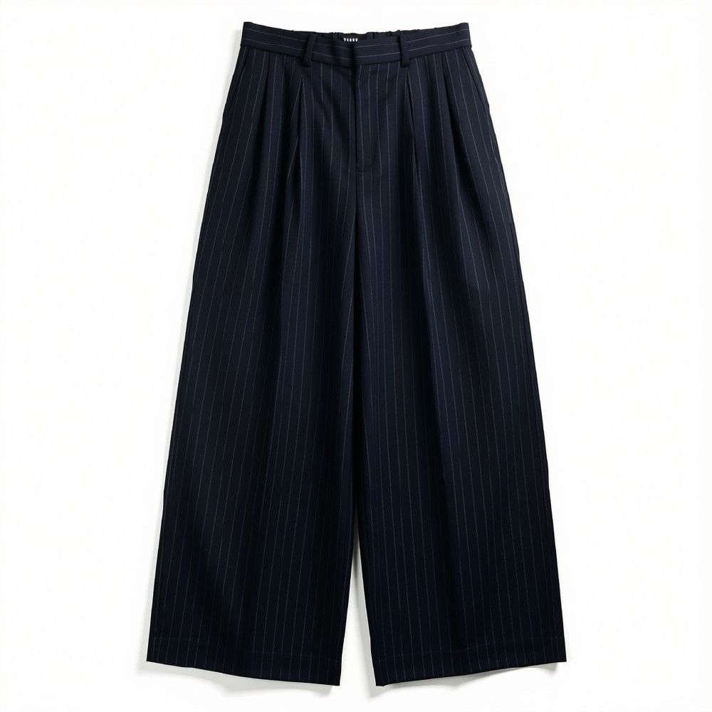 【ラスト1点-サイズ2】 "Jomon Relief" Wide Trousers - Black / ワイドトラウザー / TA26AW-PT063
