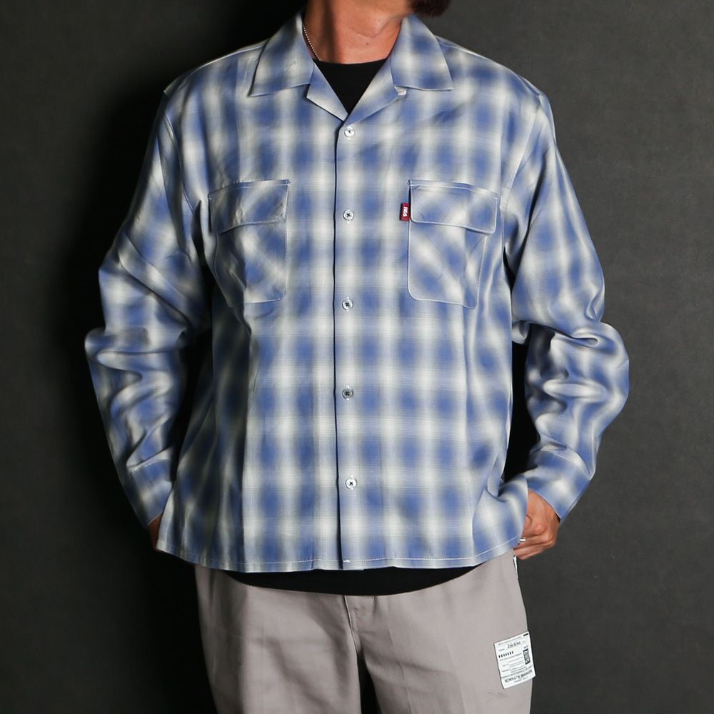 Ombre Check L/S Shirt (26aw) - Blue / オンブレチェックシャツ / HS-070326