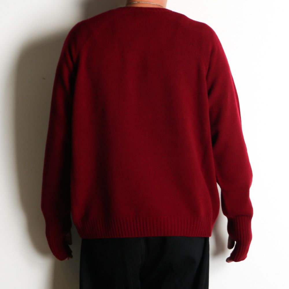 Seamless knit sweater - Wool & cashmere & silk / シームレス クルーネックセーター - ウール & カシミヤ & シルク / SN-592B