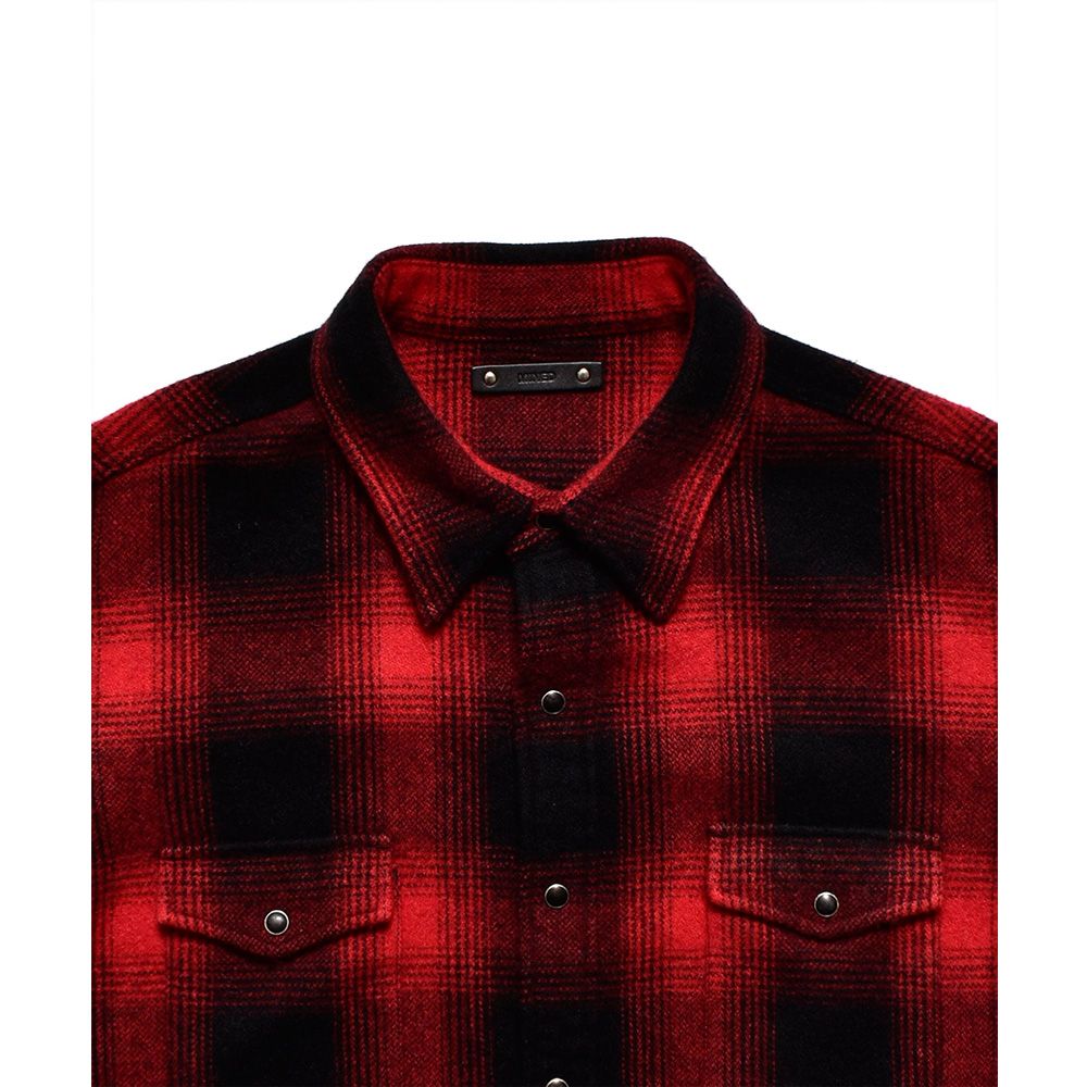 Ombre Check Flannel RF Western SH / 2310-5001