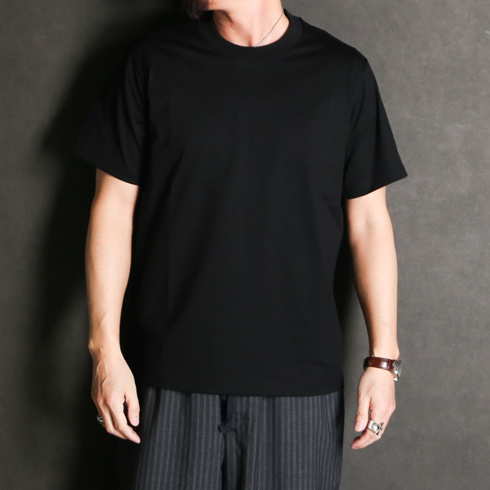 REGULAR FIT Tee - BLACK / オーガニックGIZA 80/3 天竺 サバイバルクロス® - レギュラーフィットTee / A26A19CS04B