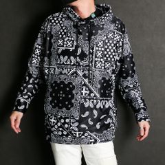 BANDANA RUSH loose hoodie / バンダナ柄ラッシュルーズパーカー / RC19-C-003
