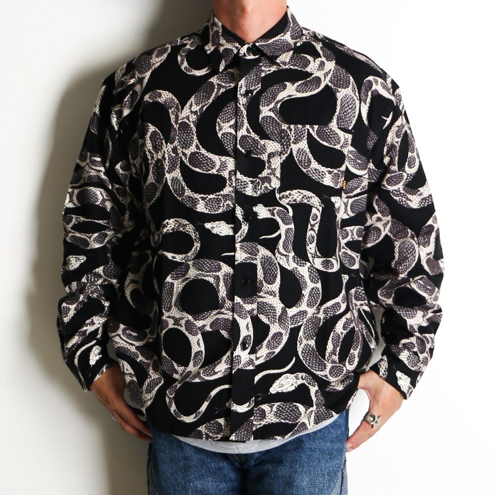 PRINT NEL L/S SH ＜SNAKE PATTERN＞ / スネークプリント ネルシャツ / CL-25AW003SNK