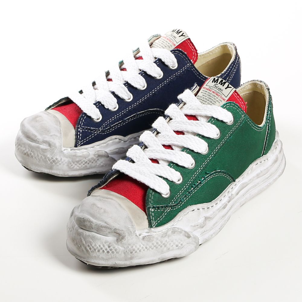 Maison MIHARA YASUHIRO - HANK original distressed effect sole canvas  Low-Top sneaker / A07FW727 | chemical conbination