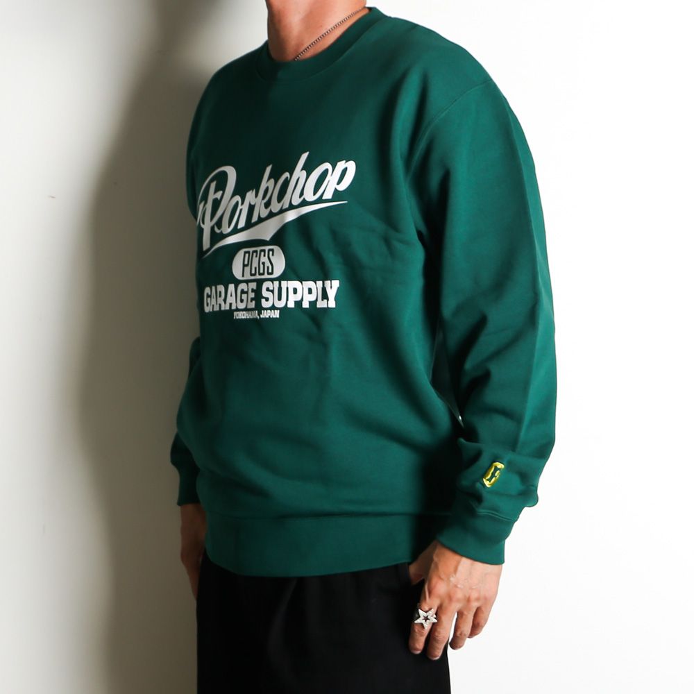 SCRIPT COLLEGE SWEAT - GREEN / スウェット