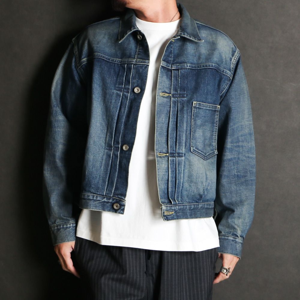 DENIM JACKET - INDIGO V.W / オーガニックコットン 13.5oz セルビッチデニム - TYPE-1 デニムジャケット / M26A10BL11C