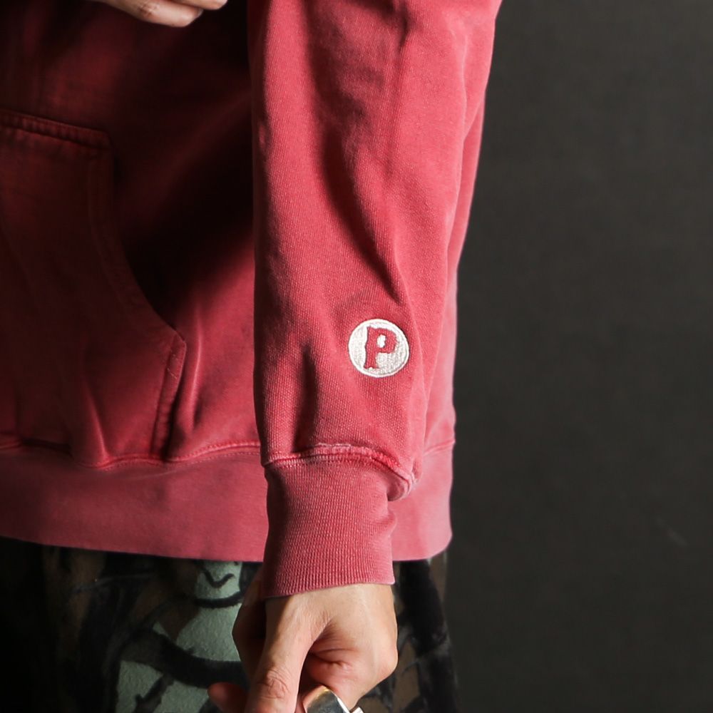 RUNNING LOGO HOODIE - CRIMSON RED / プルオーバーパーカー