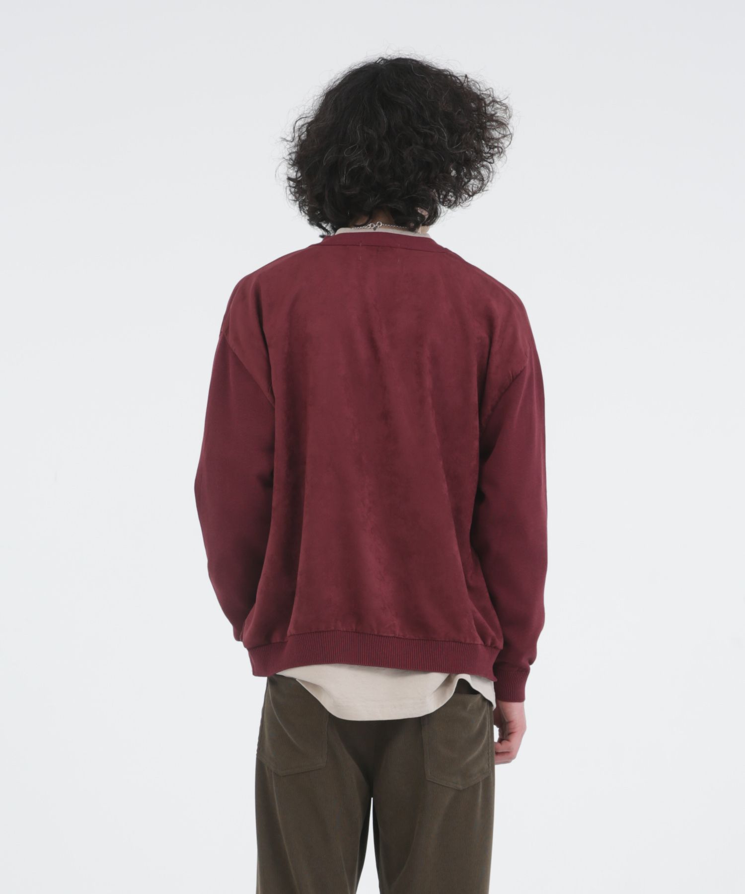 ECO SUEDE COMBI KNIT CD / エコスエード ニットカーディガン / 278208