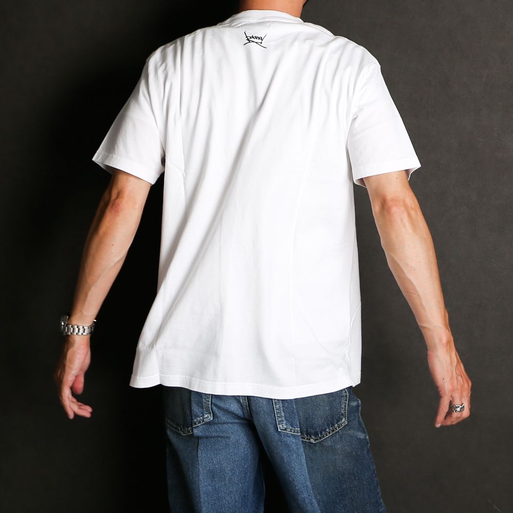 × baanai / "EXPERIMENTALISM" White T-SH EXPERIMENTALISM T-SH / 2206-6002