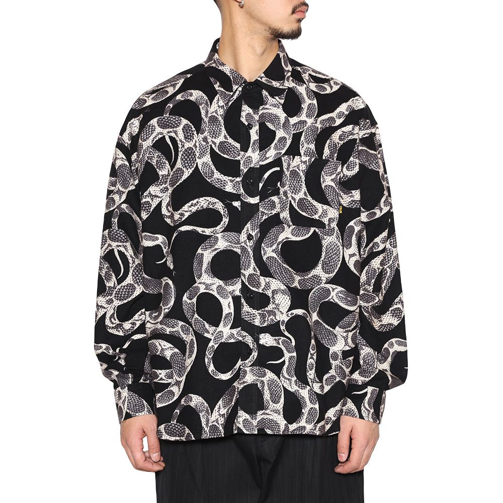 PRINT NEL L/S SH ＜SNAKE PATTERN＞ / スネークプリント ネルシャツ / CL-25AW003SNK