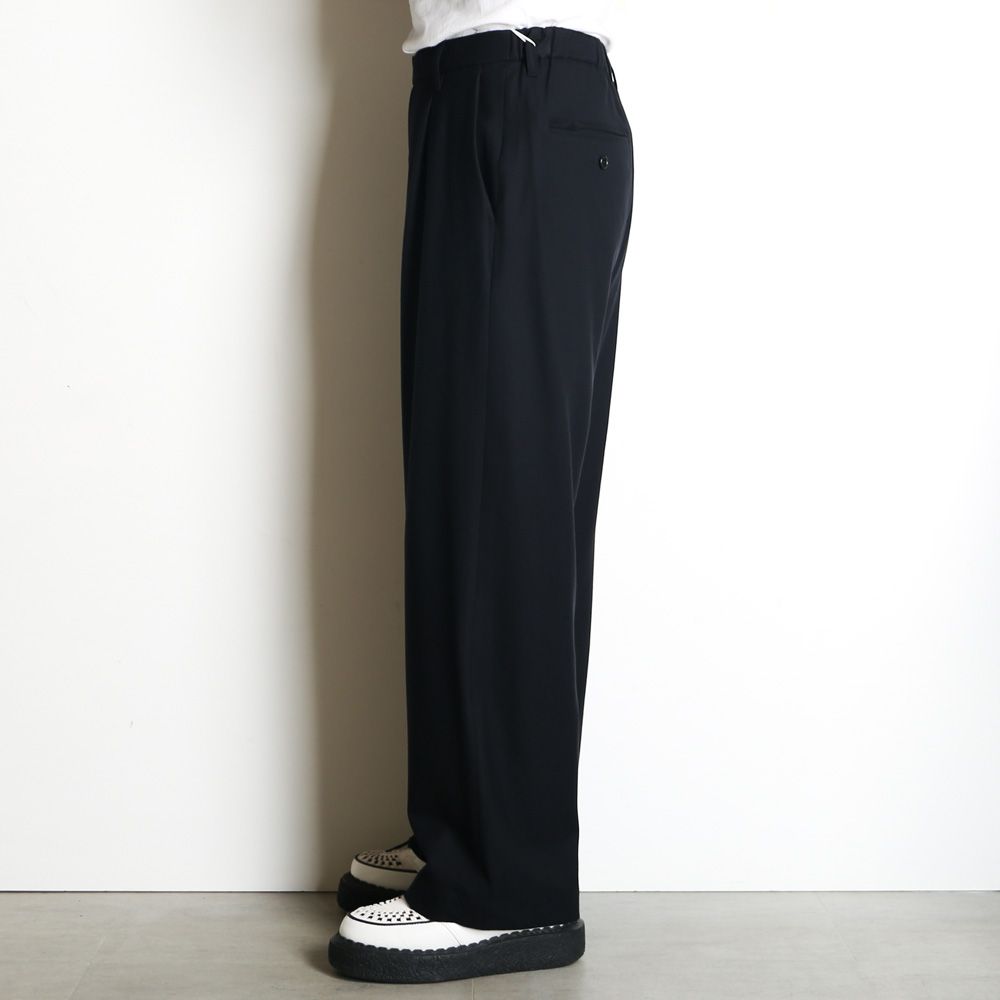 Wide Utility Trousers / ワイドトラウザー - ポリエステルレーヨン 2WAYストレッチ / SN-633A