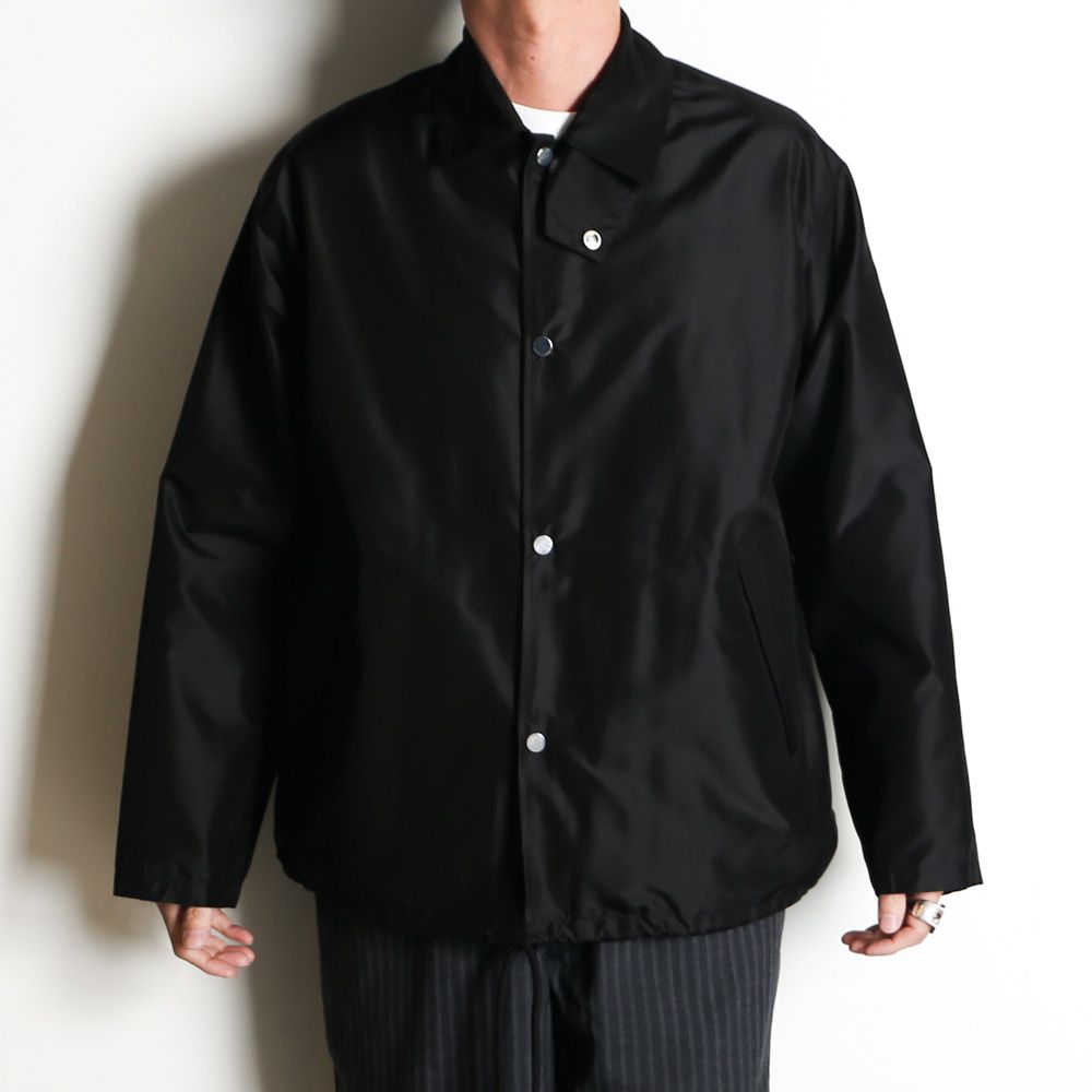 【ラスト1点-サイズ2】 COACH JACKET Ⅲ - BLACK / シルクタフタ - コーチジャケット / A26A12BL02C