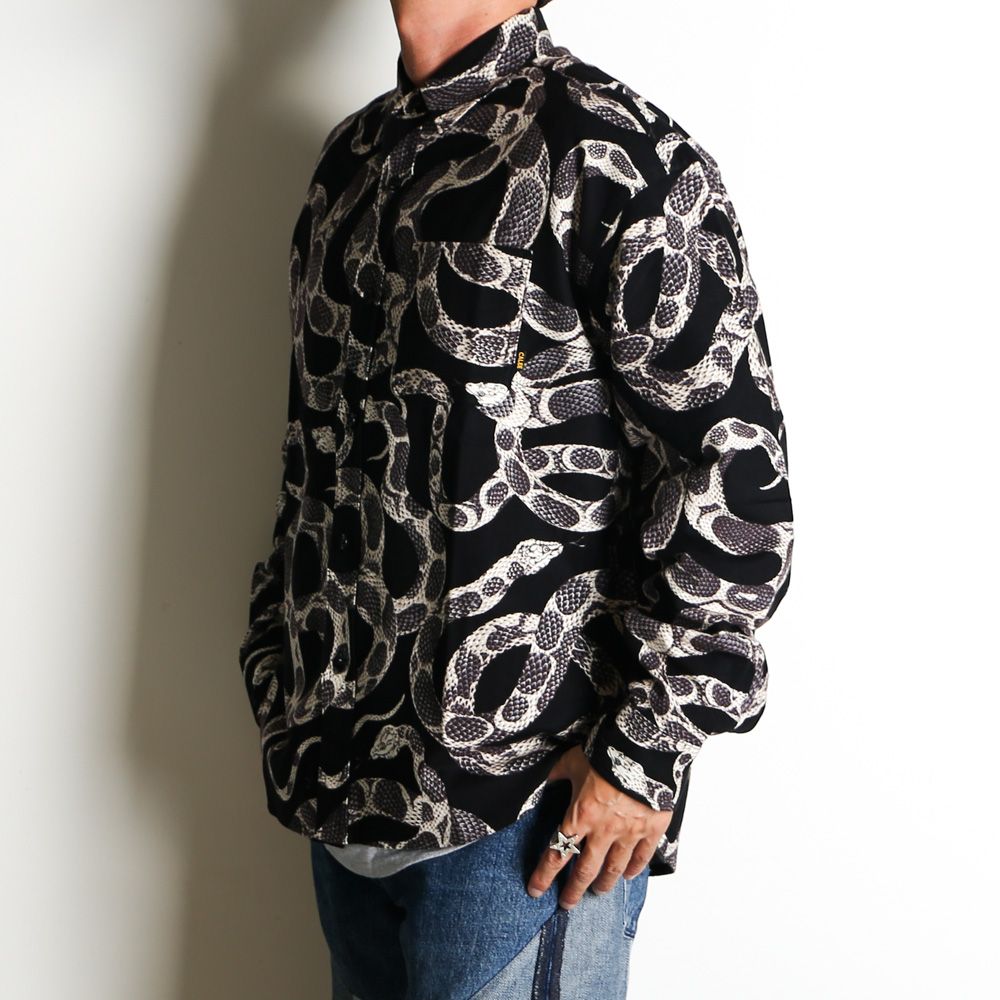 PRINT NEL L/S SH ＜SNAKE PATTERN＞ / スネークプリント ネルシャツ / CL-25AW003SNK