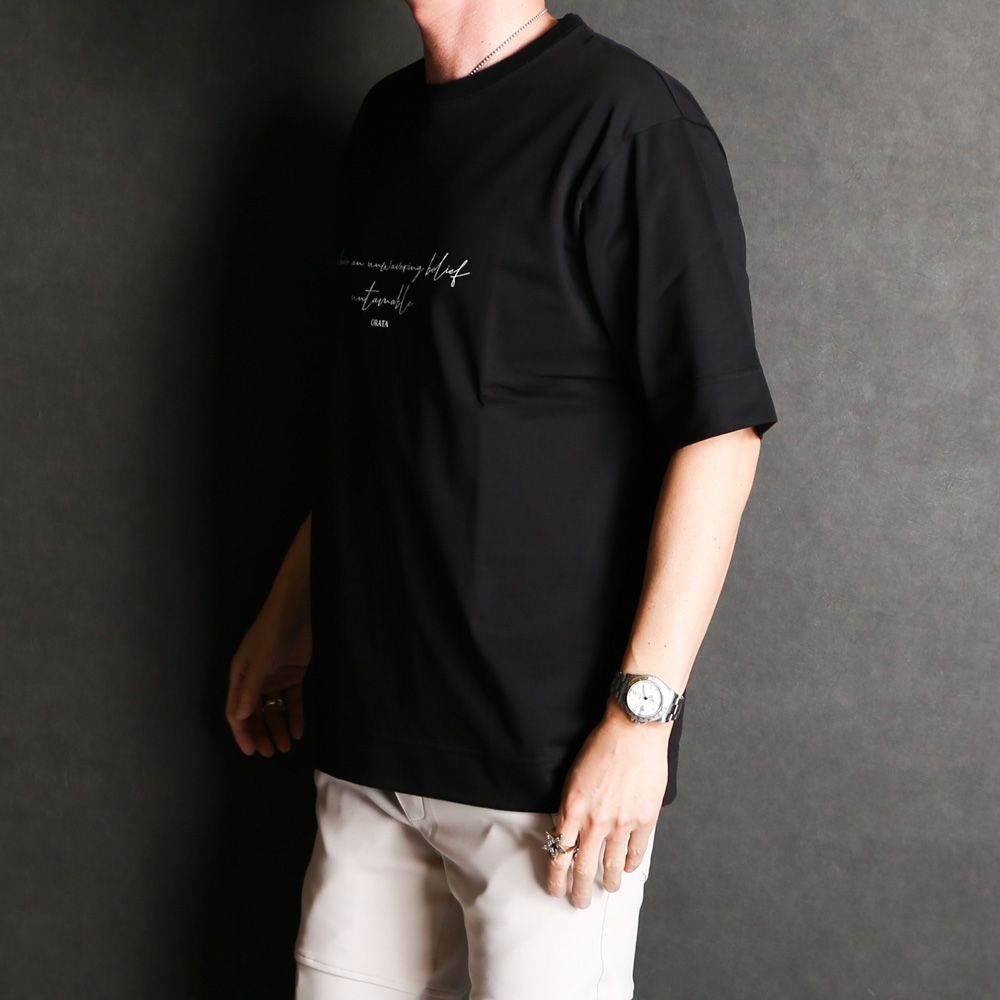Cursive message T / メッセージロゴ オーバーTシャツ / OR1-T-001