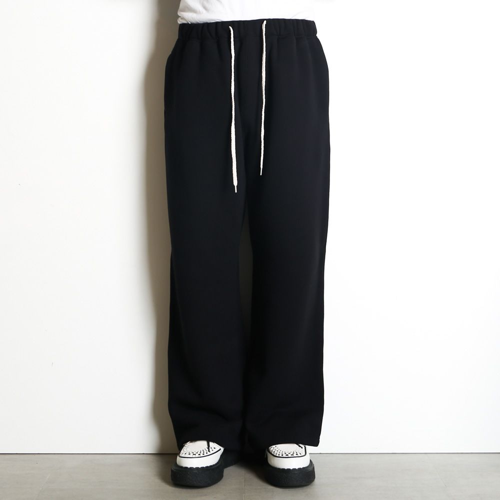 Wide Jacquard Sweatpants - Black / ワイドシルエット スウェットパンツ / SN-631A