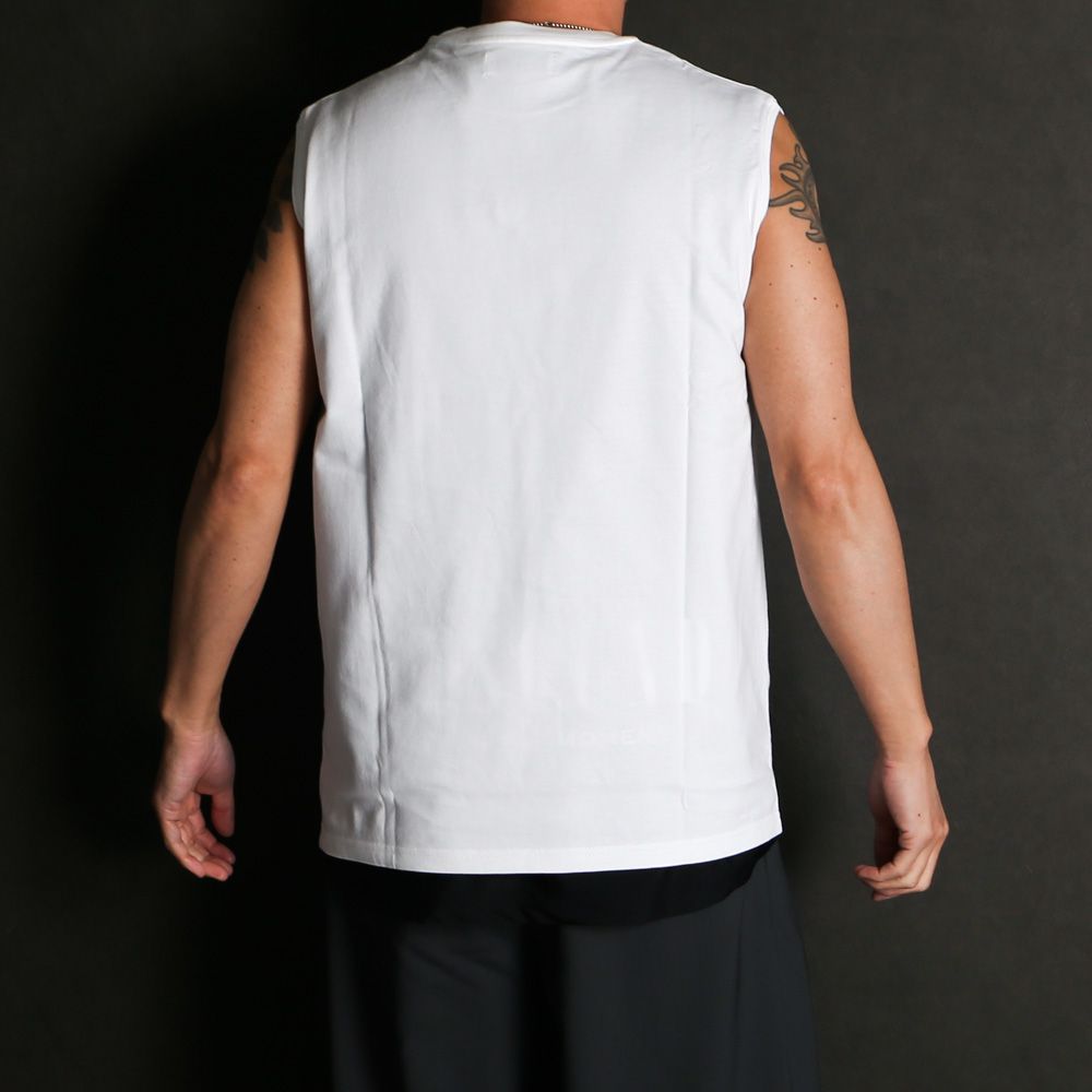 SLEEVELESS TEE - WHITE / オーガニックコットン40/2天竺 - スリーブレスTEE / M26A13CS03A