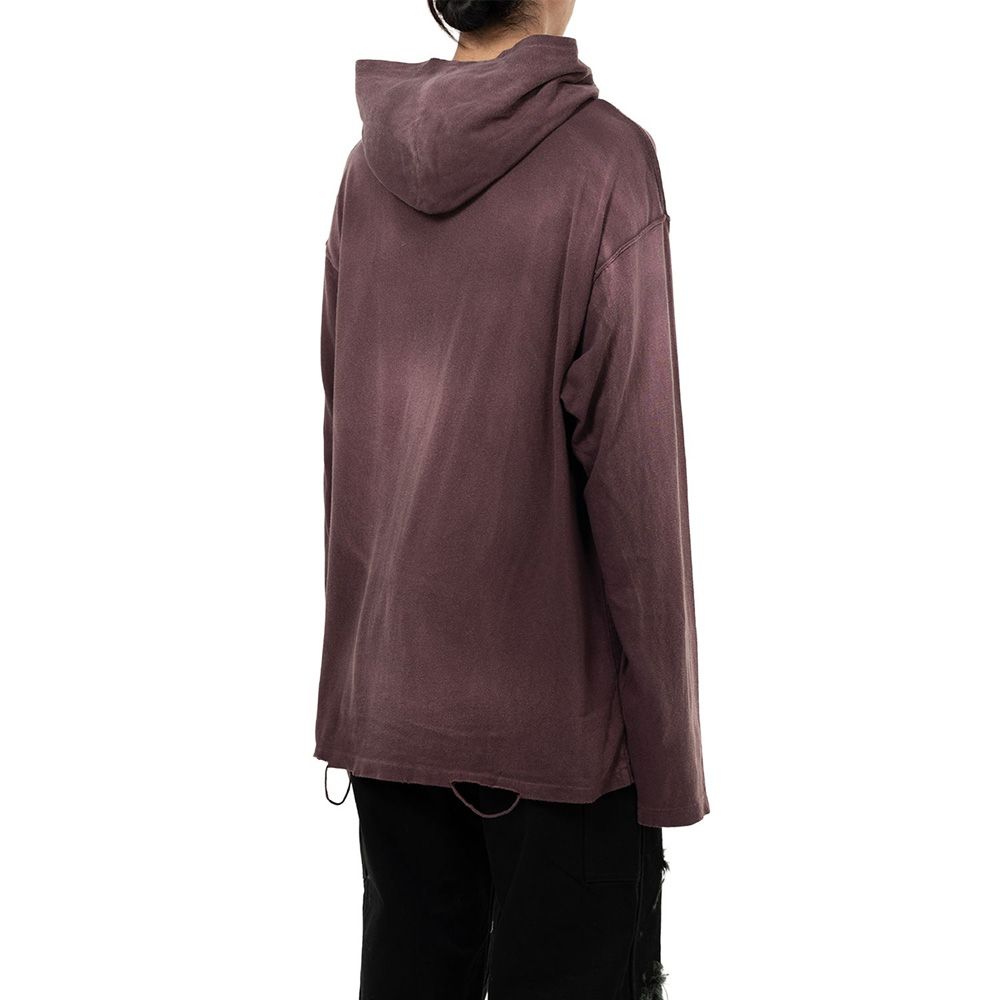 Distressed Light Weight Hoodie - BROWN / ライトウエイト フーディー / G15HD089