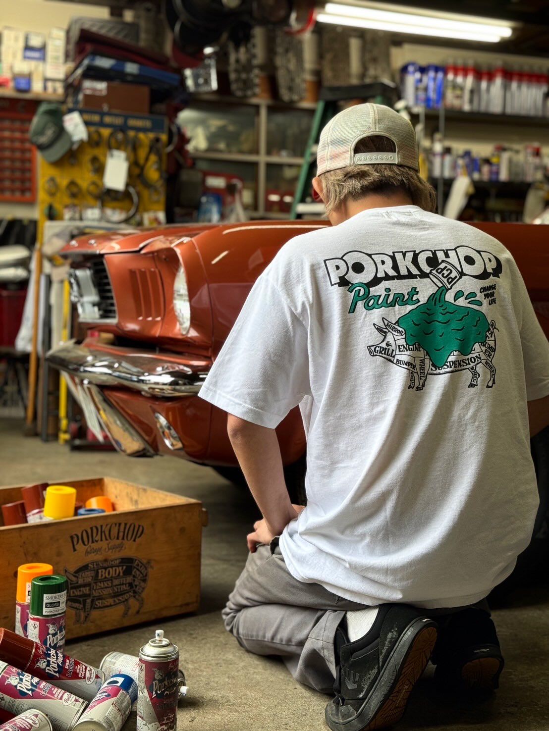 PCP PORK TEE - WHITE / ショートスリーブTシャツ