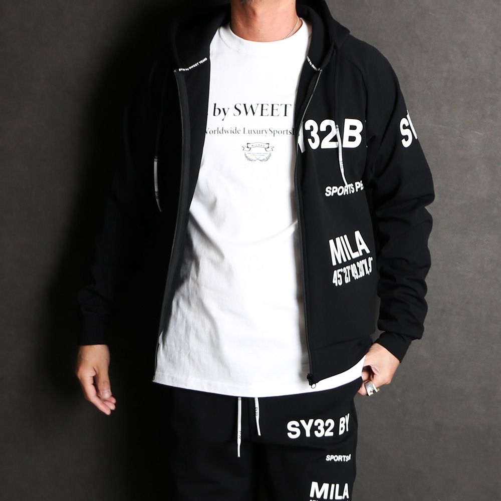 SY32 by SWEET YEARS - STRADDLE PRINT HOODIE / ジップアップ パーカー / 14119 |  chemical conbination