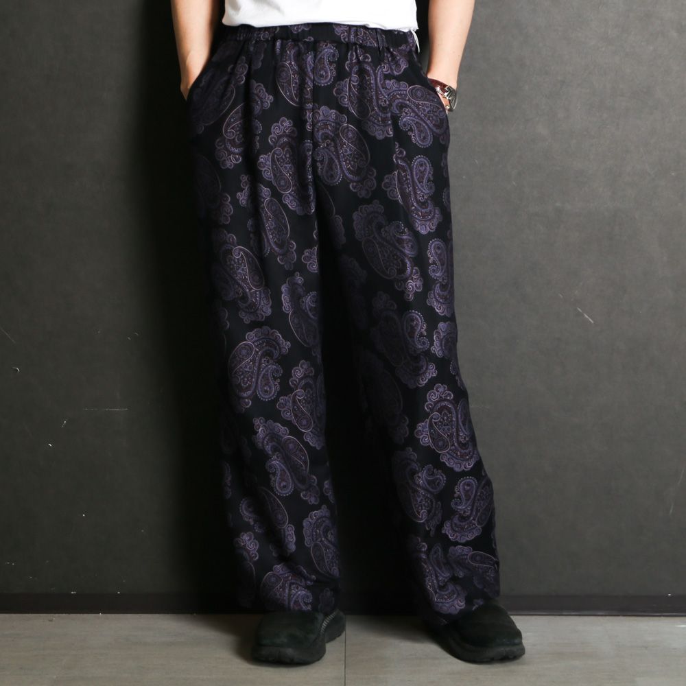 Wide easy pants - Sprinkled paisley jacquard / ワイドイージーパンツ - オリジナルペイズリージャガード / SN-615