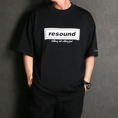 BOX OVER TEE - BLACK / オーバーサイズ ボックスロゴTシャツ / RC40-T-007