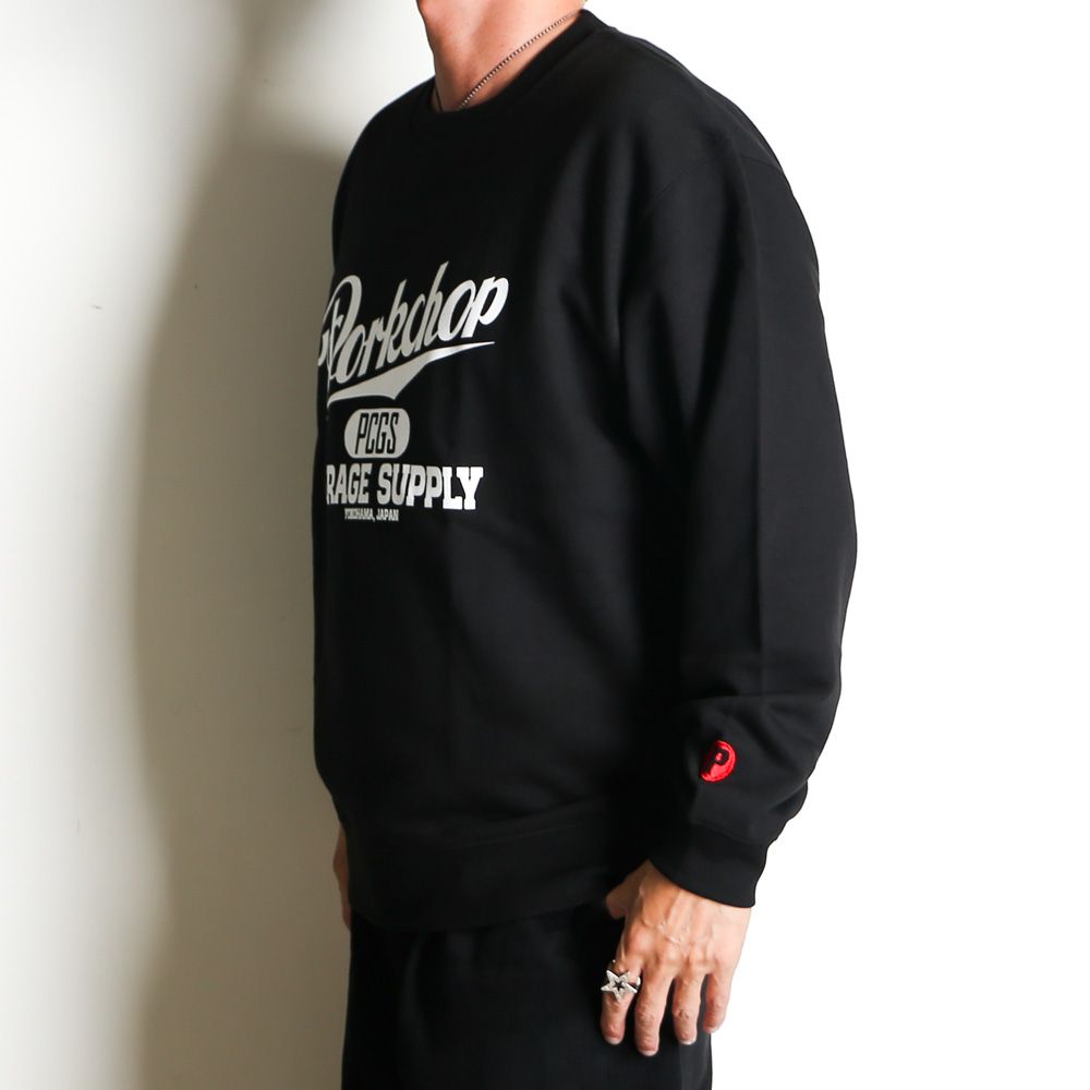 SCRIPT COLLEGE SWEAT - BLACK / スウェット