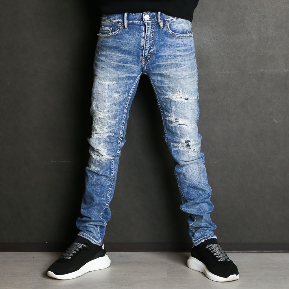 TMT - HYBRID-STRETCH DENIM 5P TIGHT TAPERED(DAMEGE