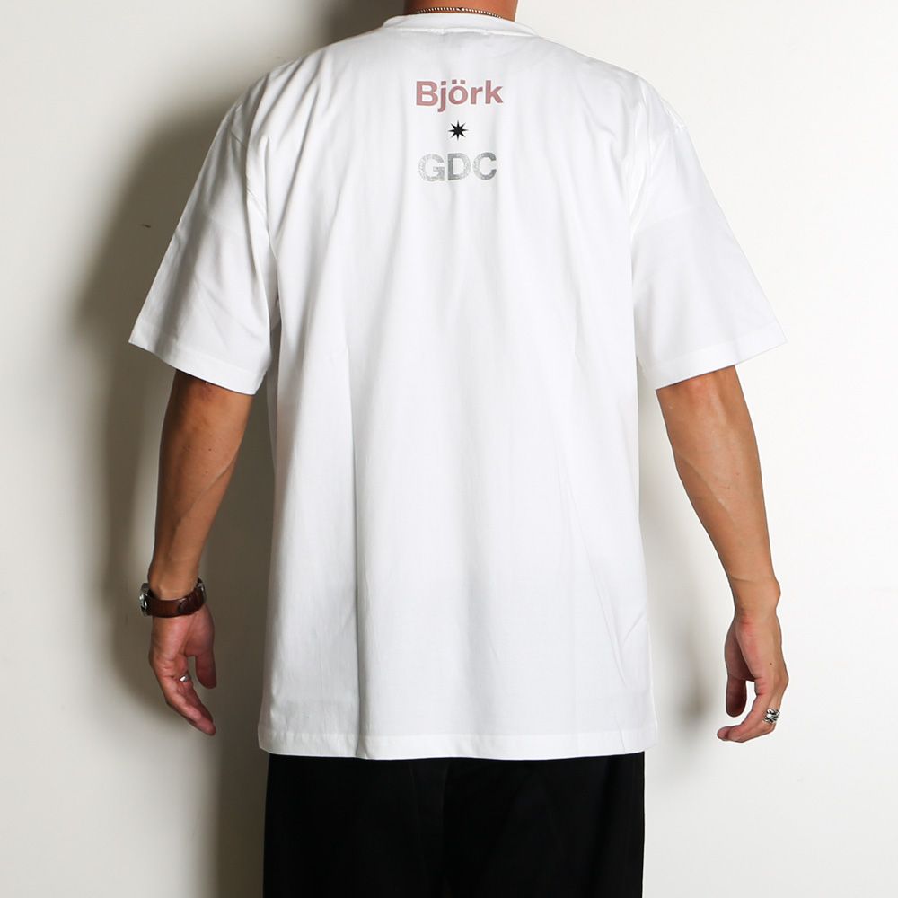 【Bjork by Kevin Cummins×GDC】 Monochrome Tee - WHITE / Tシャツ / GD0584