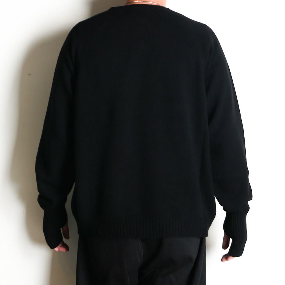 Seamless knit sweater - Wool & cashmere & silk / シームレス クルーネックセーター - ウール & カシミヤ & シルク / SN-592A