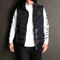 DIAGONAL LOGO VEST / 総柄ロゴパデッドベスト / USO-22073