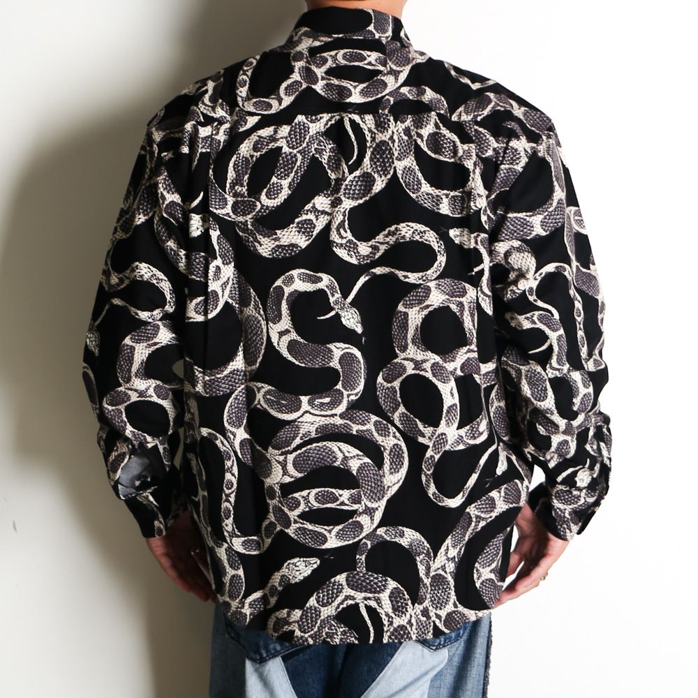 PRINT NEL L/S SH ＜SNAKE PATTERN＞ / スネークプリント ネルシャツ / CL-25AW003SNK