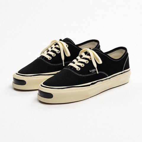 "Herc" Vulcanize Aged Sole Sneakers - Black / "ハーク"ヴァルカナイズ エイジドソール スニーカー / G16FW701