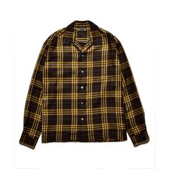 Ry.Wool Check Open Collar SH / 2309-5003