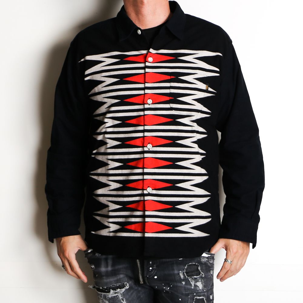 NATIVE PRINT FLANNEL SHIRT / フランネル シャツ / 21'RS-1106