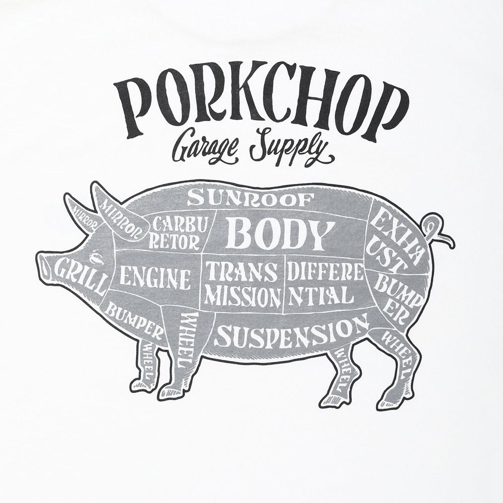 PORK BACK TEE - WHITE / ショートスリーブTシャツ