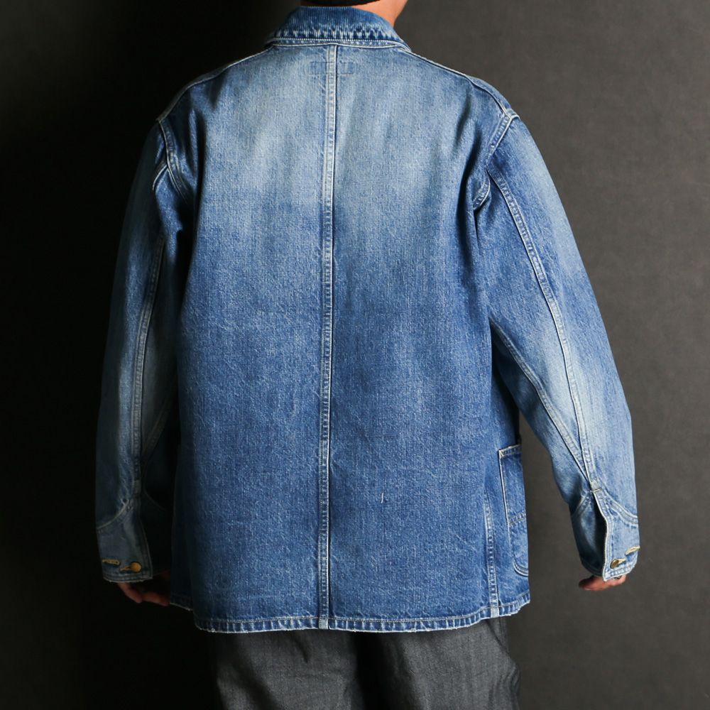 COVERALL JACKET - USED WASHED / オーガニックコットン 13.5oz セルビッチデニム - カバーオールジャケット / M25C02BL01C