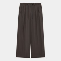 TRIPLE PLEATED EASY TROUSERS - CHARCOAL / 60/2オーガニック強燃ボイル3/2ツイル - トリプルプリーテッドイージートラウザーズ / A26A16PT02C (3月中旬～下旬入荷予定)