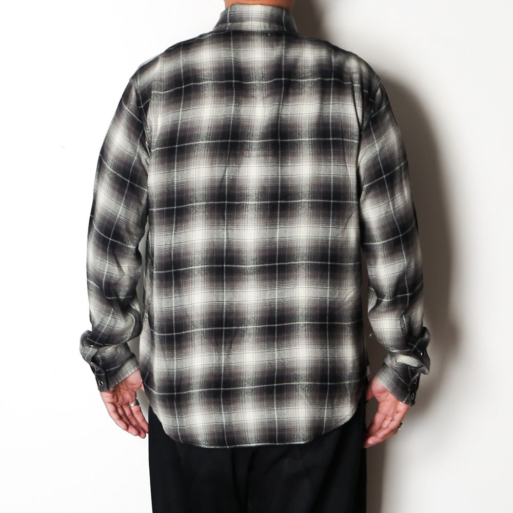 R.Flannel Ombre Western Shirt  - BLT / MDFBF10502