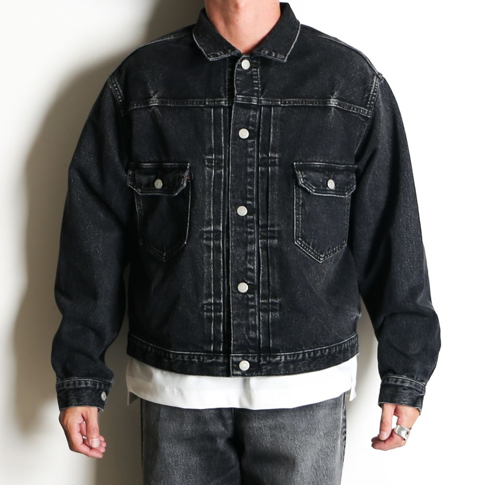 ×HAGUN / 2ND TYPE LAGE TRACKER JACKET - BLACK / デニムジャケット / VTM-25-O-108