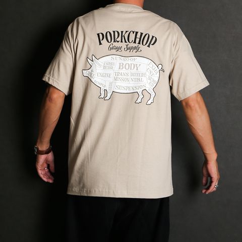 PCP BACK TEE - SAND / ショートスリーブTシャツ
