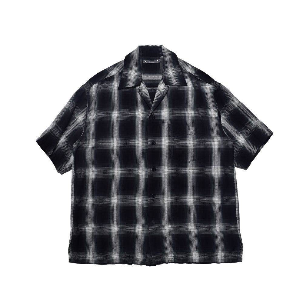 Rayon Dobby Plaid S.S Open Collar SH - BLT / 2604-5004