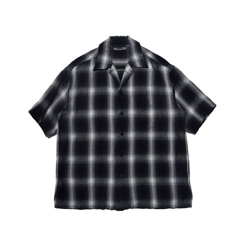 Rayon Dobby Plaid S.S Open Collar SH - BLT / 2604-5004