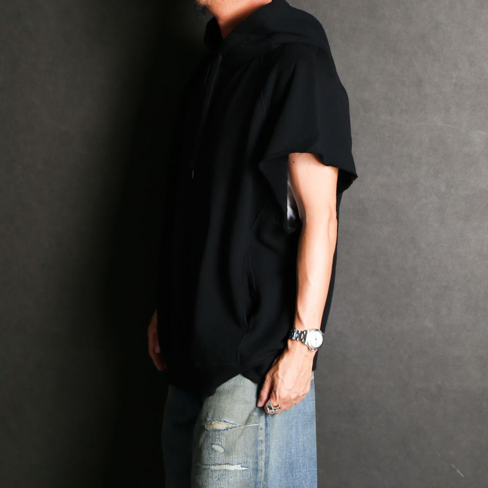 Cutoff Sleeve Big Hoodie / 2308-6003